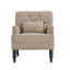 Fauteuil club capitonné à boutons l 29 po avec garniture cloutée Arnice-1214380045