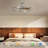 27.56" 3 Blade Modern Ceiling Fan With Light Flush Mount Metal Ceiling Fan with LED Light and Remote