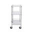 Chariot roulant en fil métallique robuste avec tablettes ajustables