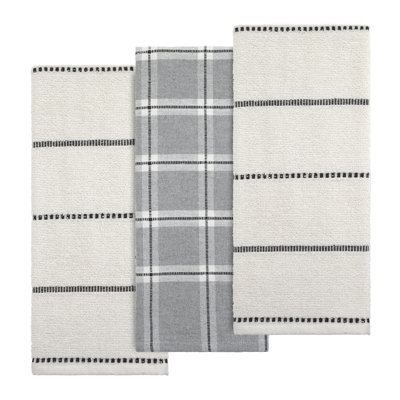 Izod Oxford 3-Piece Kitchen Towel Set
