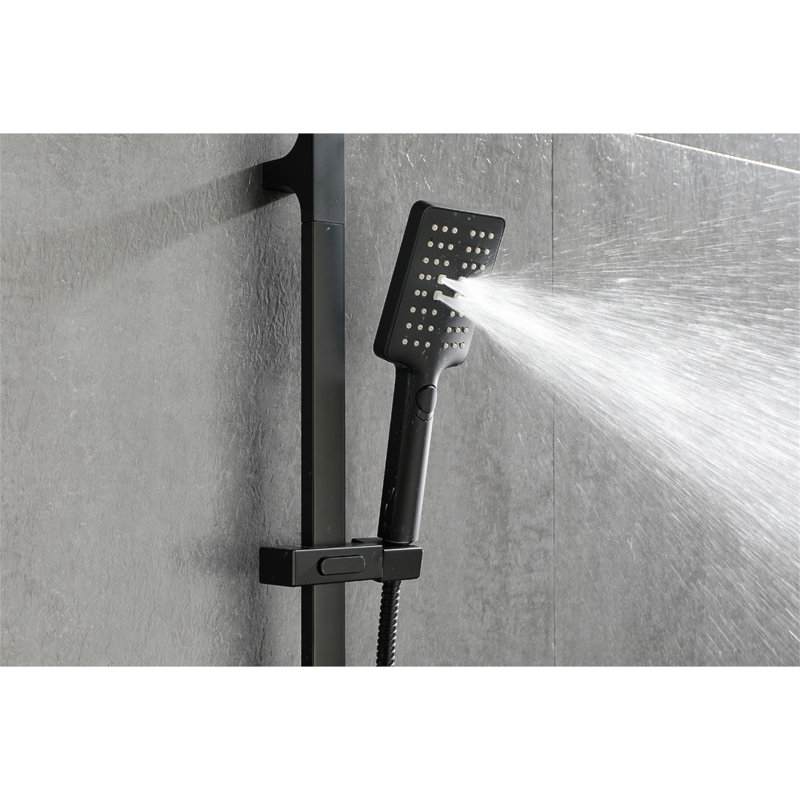 Handheld Shower With 28-Inch Slide Bar And 59-Inch Hose