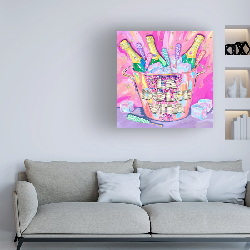 «Jess Stempel Champagne Candy», art sur toile, H 35 po x l 35 po