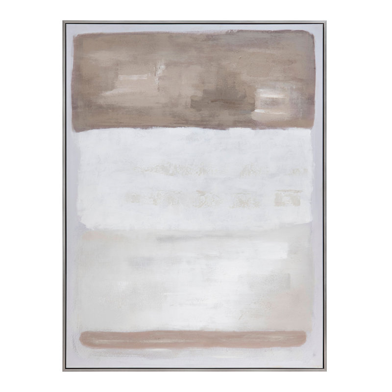 Art mural encadré brun clair sur toile, H 78,7 po x l 59 po x P 2 po