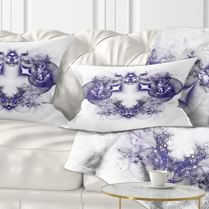 Coussin lombaire à motif floral fractal Abstract