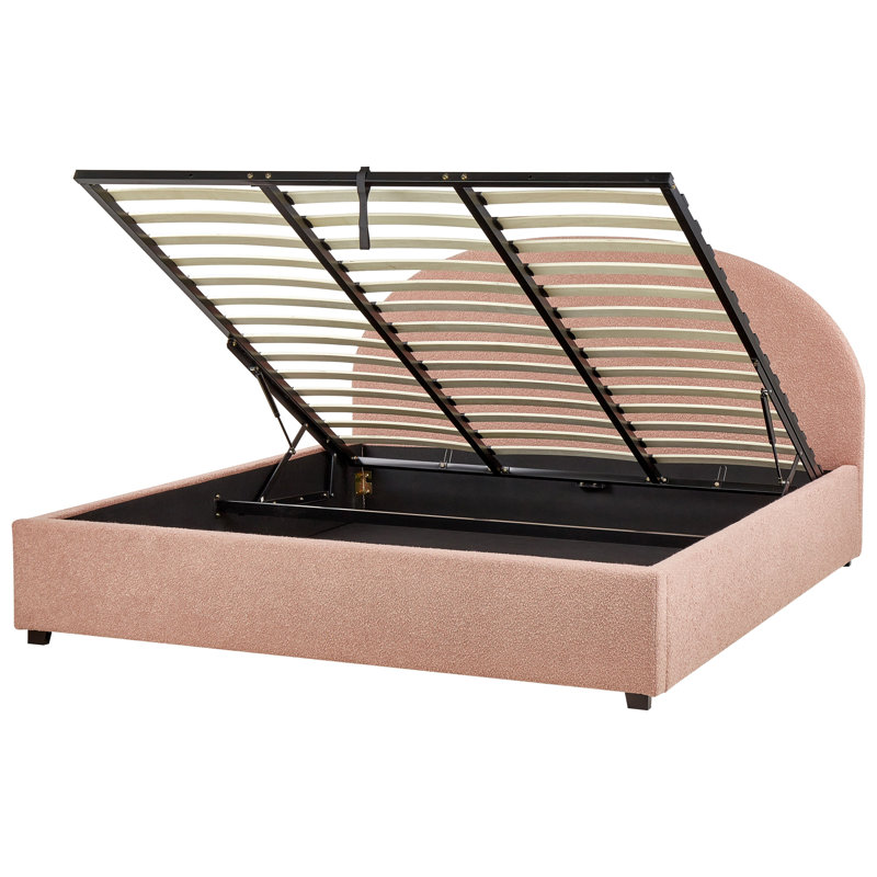 Canzio Upholstered Ottoman Storage Bed, Pink, Super King (6')