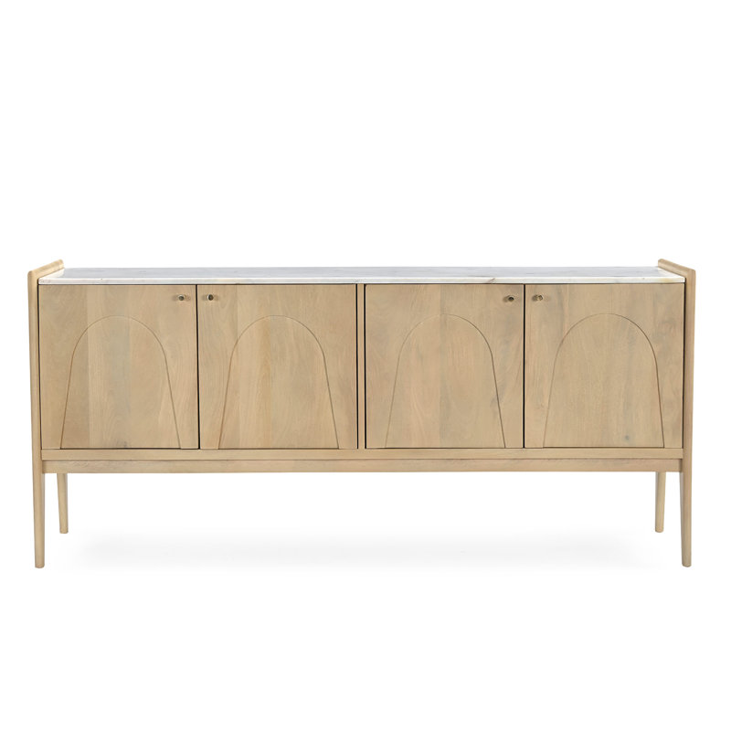 Aura 4-Door Sideboard with Marble Top