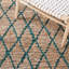 Tapis géométrique en jute / coton naturel tissé à la main en fibres naturelles brun clair-843613677