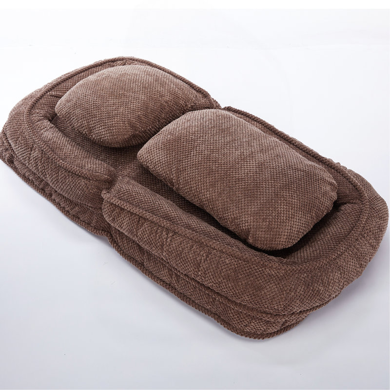 Lazy Sofa Couch ,5 Adjustable Position,Sit,Sleep,Fold,Suit To Put In Bedroom, Living Room ,Space Saving Design, Brown 