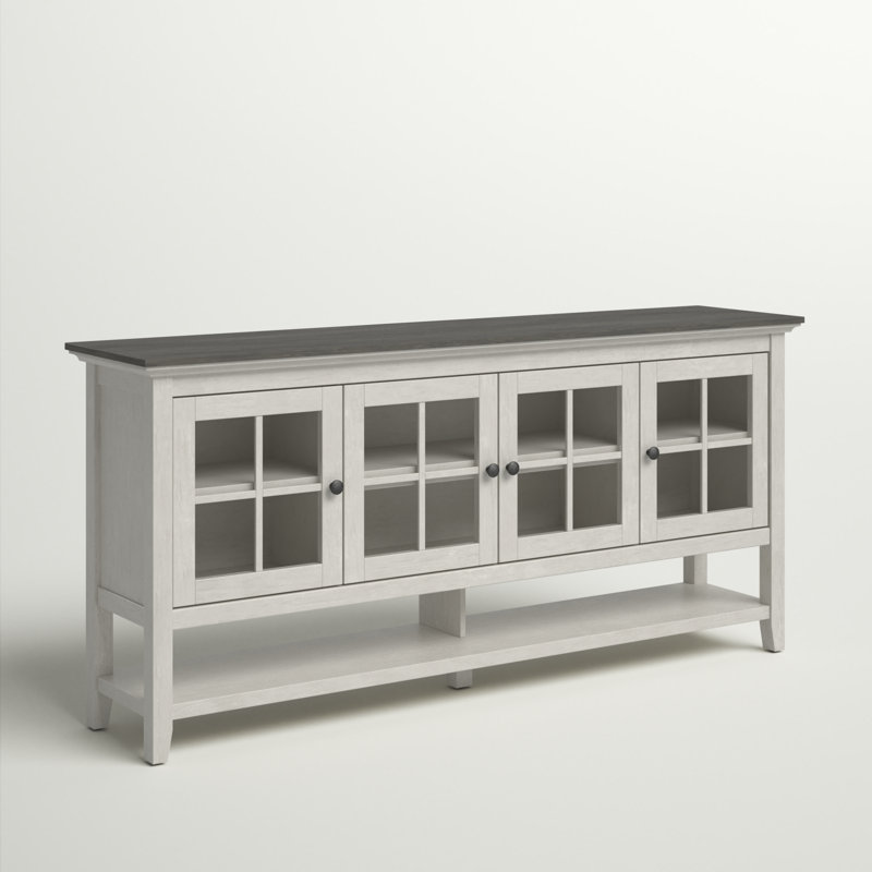Alannah 67.75" Wide Sideboard with Glass Doors, Fairfax Oak