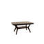 Table de salle à manger contemporaine en bois massif avec tablette - ameublement rectangulaire moderne pour la maison