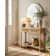 Console Table, Narrow Sofa Table, Entry Table With 2 Drawers, Boho Entryway Table, Behind Couch Table With Open Storage Shelf, Rounded Corners, For Living Room
