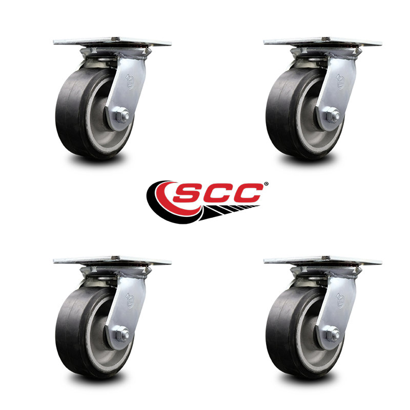 Caoutchouc sur roulettes en aluminium