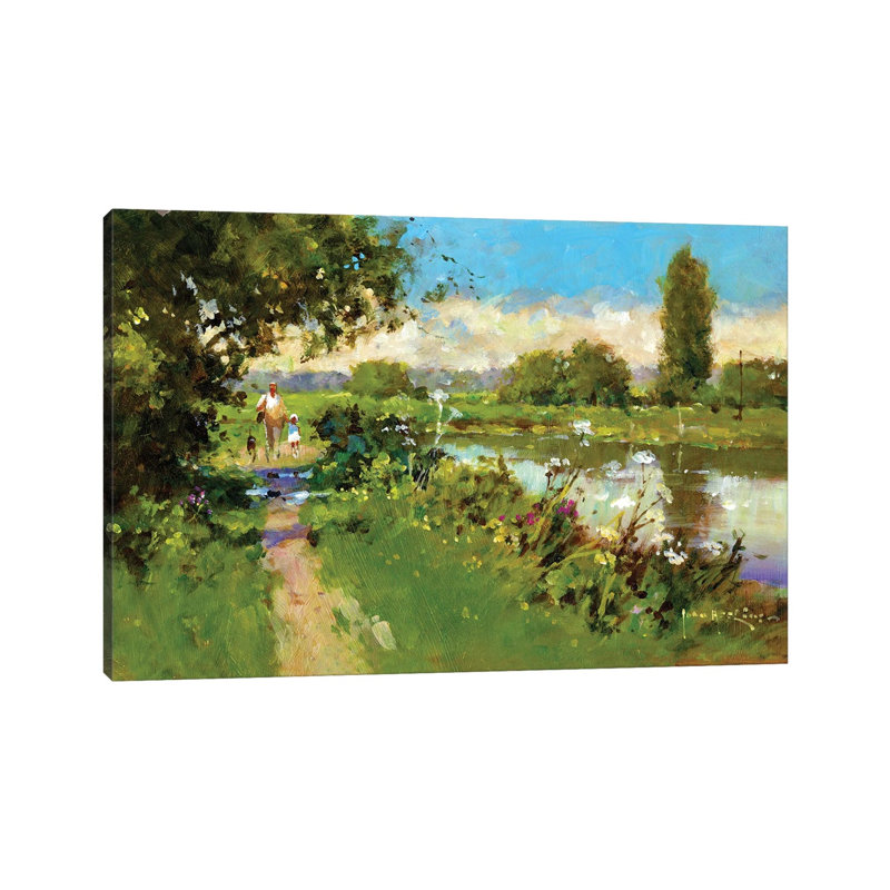 Afternoon Walk by John Haskins - Wrapped Canvas Painting, 20.32cm H x 30.48cm W x 1.91cm D