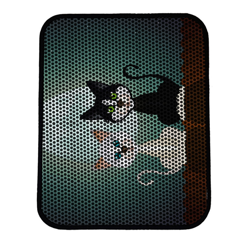 Tapis pour litière de qualité supérieure, 18 po x 24 po | 50% PVC / 50% polyester, lavable à la machine et passer l'aspirateur | Conception durable et facile à nettoyer pour les propriétaires d'animaux de compagnie | Protégez vos planchers des dégâts de la litière