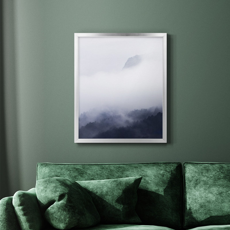 Toile encadrée de qualité supérieure «Above the Clouds» - prête à être accrochée, Argent, H 24 po x l 20 po