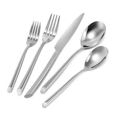 Ensemble de couverts Classic Silver Steel - Résistant à la corrosion, service pour 4