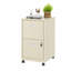 Classeur sur roulettes 2 tiroirs sur roulettes, classeur mobile à deux tiroirs crème avec serrure, petits classeurs pour dessous de bureau, classeurs en métal pour dossiers de format lettre-971969539