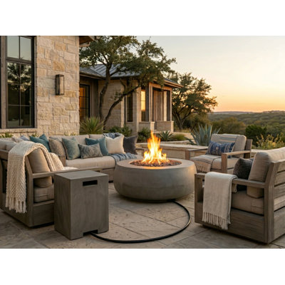 Pewter Gray Outdoor Fire Bowl