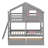Bunk Bed With 2 Drawers, 1 Storage Box, 1 Shelf, Window And Roof-547494146