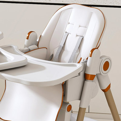 Adjustable Baby High Chair 0-6 Years – Portable Infant Feeding Seat with Safety Belt, Silent Lockable Wheels & Easy-Clean Design for Home, Dining, Living Room, Bedroom
