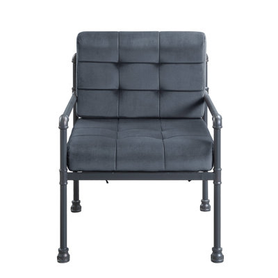 Chaise d'appoint Brantley Velvet & Sandy Finish (chaise incluse seulement)