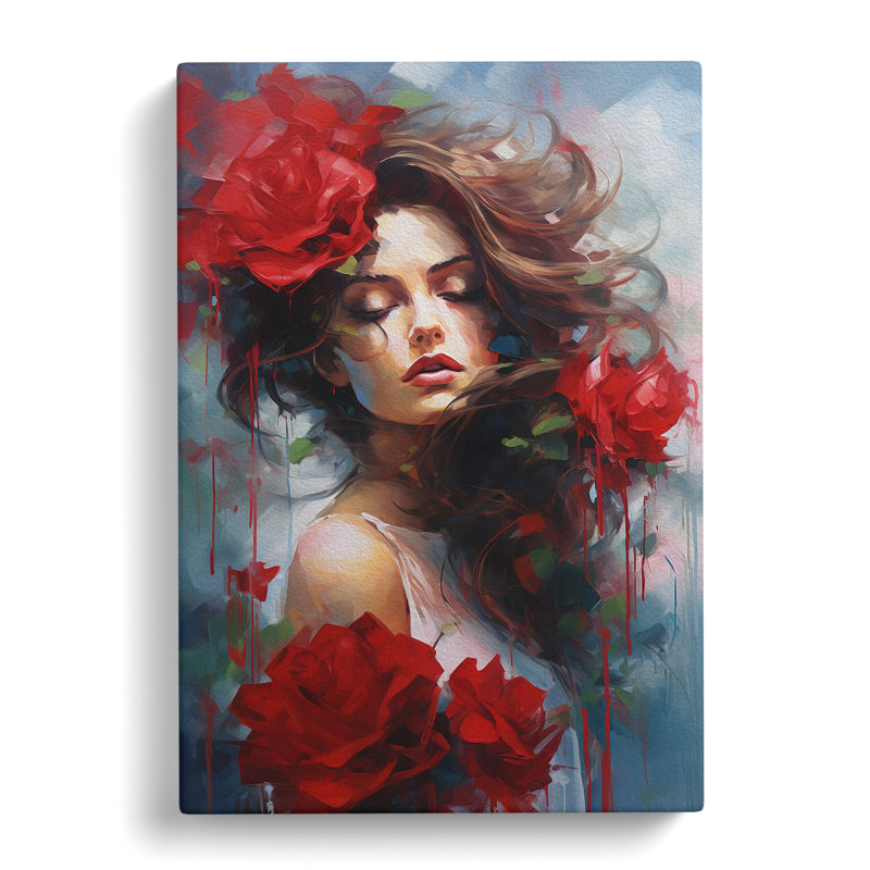 Rose Expressionism - No Frame Print, 76cm H x 50cm W x 3cm D
