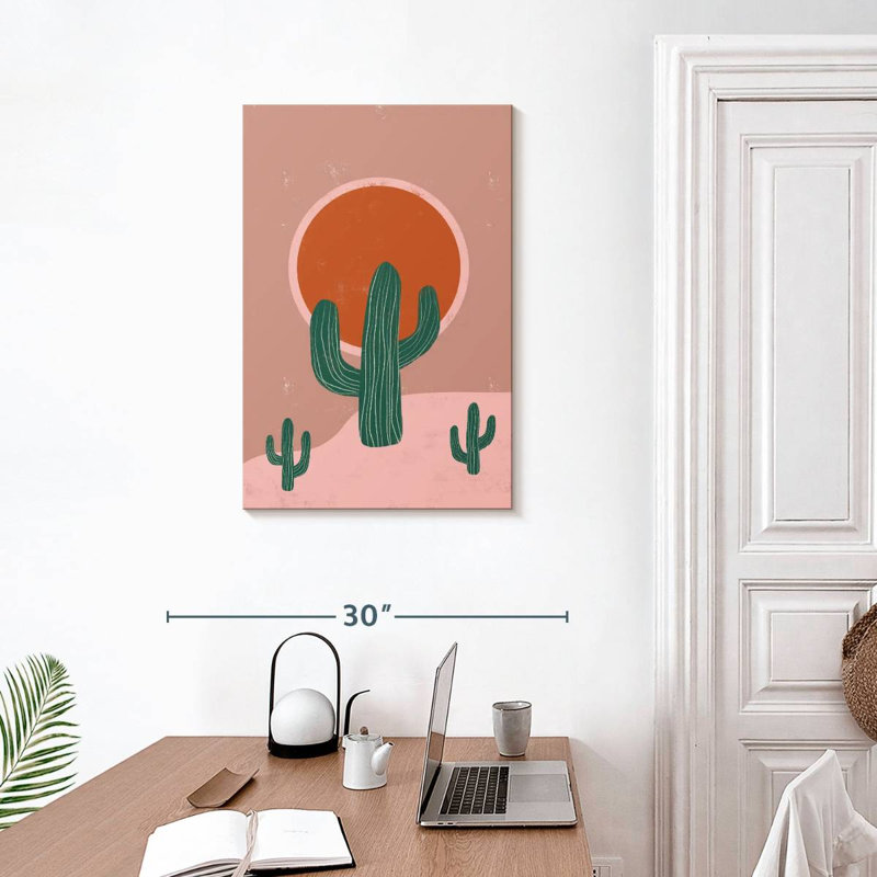 Harnek Cactus And Sunset, 30" H x 20" W