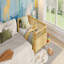Lit plateforme simple en bois pour enfants, lit simple en bois à profil bas avec rails pour filles et garçons, naturel-1219481995-1219481994