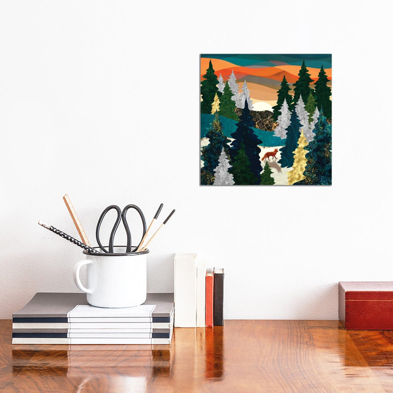 Amber Fox - Print on Canvas, Wrapped Canvas, 66.04 cm H x 66.04 cm W x 3.175 cm D