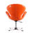 Raspberry Wool Blend Upholstered Swivel Balloon Chair-1773073060