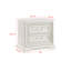 Table de chevet transitionnelle blanc crème avec tiroirs de rangement - Élément de chambre à coucher en bois robuste de 2 po