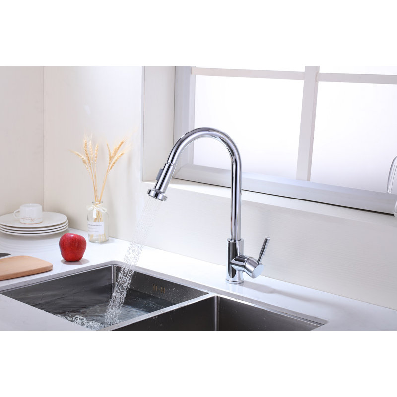 Pull Down Single Handle Kitchen Faucet, chrome