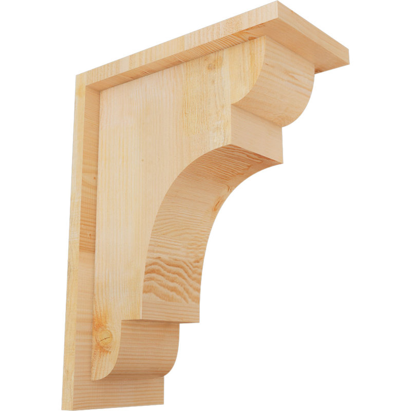 New Brighton Corbel avec plaque arrière, H 16 po x l 6 po x P 12 po, Sapin de Douglas, Sciage brut