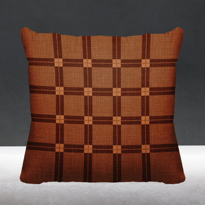 Plaid Outdoor Reversible Throw Pillow