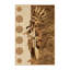 Tapis oriental doux en peluche d'inspiration mondiale Dylan - reliure brun clair-1366081925