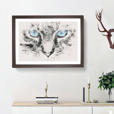 Bright Blue Cat Eyes - Picture Frame Graphic Art Print