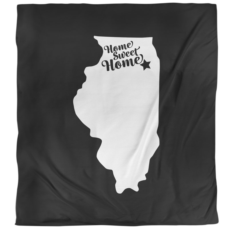 Housse de couette simple pour la maison Joliet, Polyester brossé, Housse de couette simple TG, Noir