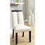 De 2 chaises noires et blanches, rembourrées, à dossier fendu, 2 pièces de style contemporain