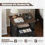 Table de chevet avec station de charge Farmhouse - table de bout à 2 tiroirs de 20 po, table d'appoint de rangement pour chambre à coucher et salon-1200257626