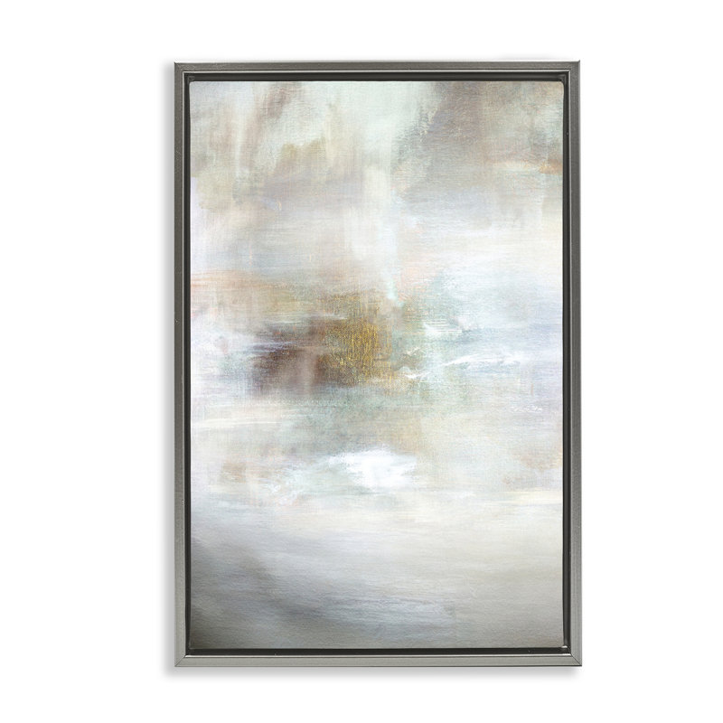Cadre flottant Soft Haze of Subtle Light, design par Hope Bainbridge, H 25 po x l 17 po, Cadre flottant gris lustré