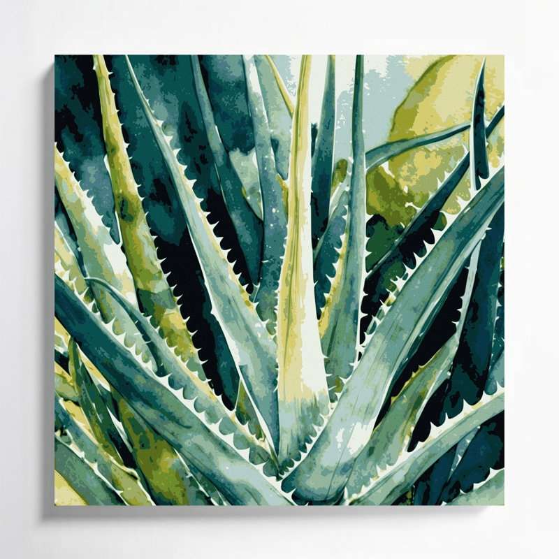 Art mural sur toile Botanical Aloe Vera, H 16 po x l 16 po