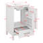 Ensemble de meuble-lavabo 18 po avec lavabo, ensemble de meuble-lavabo simple autoportant avec un tiroir et une tablette de rangement-549280895