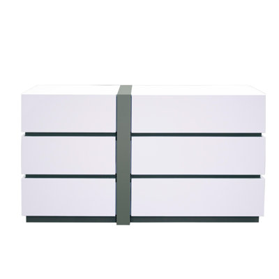 Kajal 6 Drawer 55" W Double Dresser by Orren Ellis
