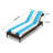 Cotton Cabana Stripe Standard Size Towel/ Beach Towel-352241414