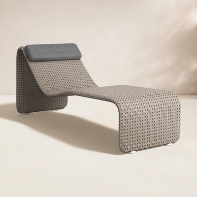 Kuno 27.5'' Outdoor Wicker Chaise Lounge