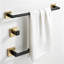 Ensemble d'accessoires de salle de bain haut de gamme en acier inoxydable - Ensemble de 4 porte-serviettes muraux pour salle de bain moderne
