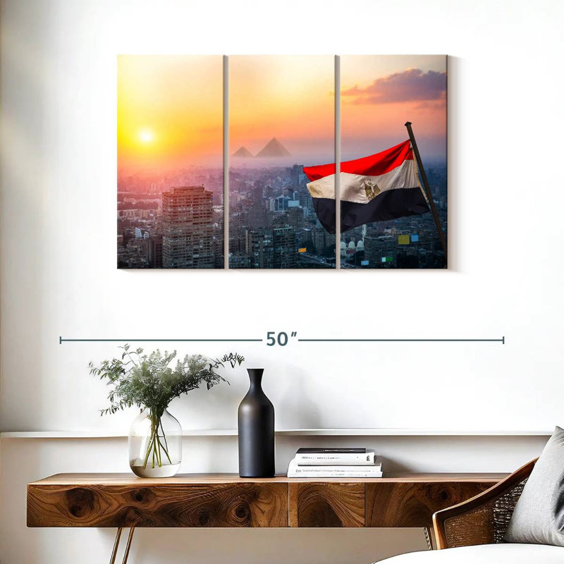Borges Urban Egypt Flag, 24" H x 38" W
