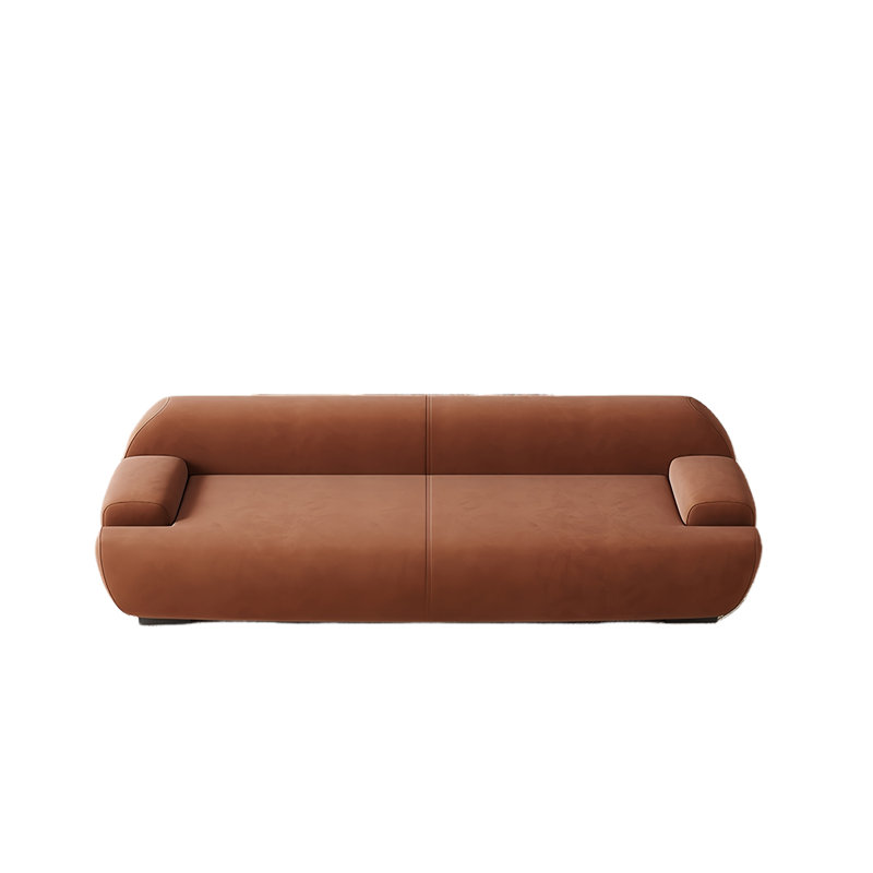 Banc rembourré Hamidiye Leathaire, H 23,62 po x l 59,05 po x P 19,68 po, Brun
