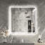 Miroir de salle de bain 36 po x 36 po avec lumières à DEL - brouillard mural, cuivre à intensité variable de 5 mm - argent pour un attrait esthétique
