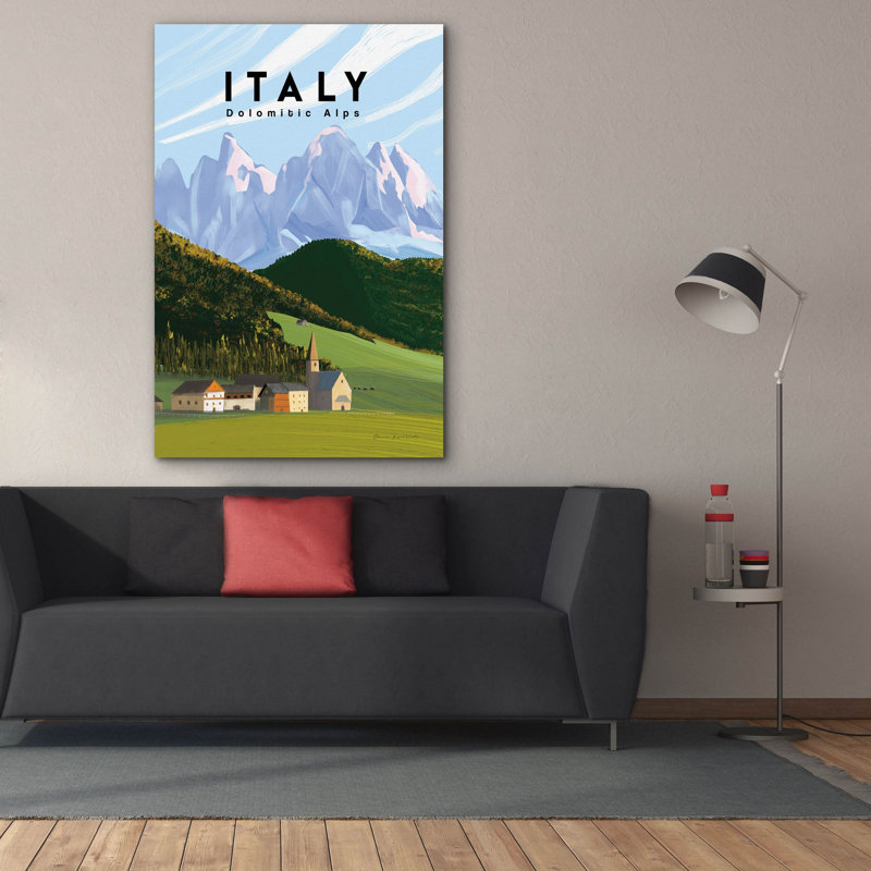 «Italian Alpes» par Omar Escalante, art mural sur toile, H 60 po x l 40 po x P 1,5 po